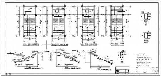 局部4层框架结构厂房结构设计方案CAD图纸 - 4