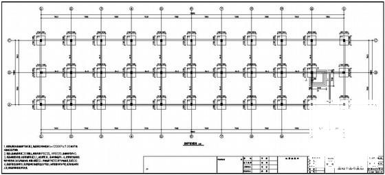 4层85米厂房结构设计方案CAD图纸(平面布置图) - 1