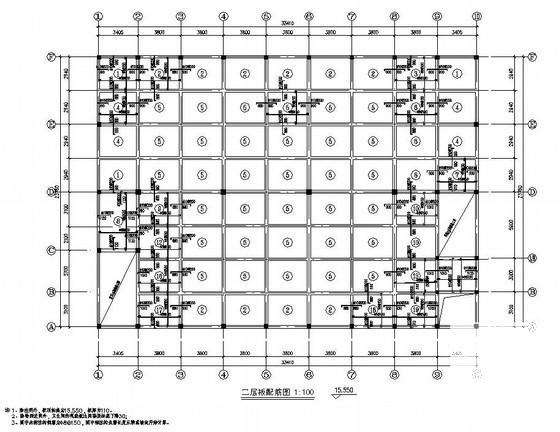 2层框架（木屋架）厂房建筑结构设计方案CAD图纸 - 2