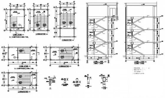 4层框架结构桩基础幼儿园结构设计CAD施工图纸 - 1