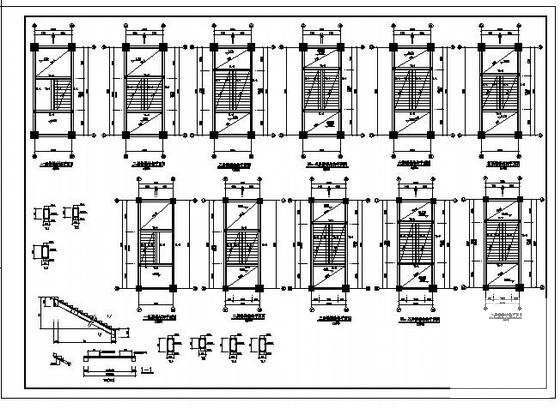 6层框架厂房结构设计方案CAD图纸 - 4