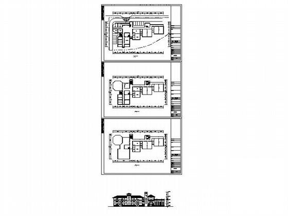 3层十二班幼儿园建筑方案设计CAD图纸 - 4
