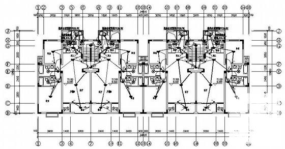 花园小区6层住宅楼电气CAD图纸 - 1