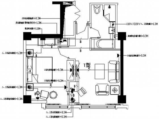 15层国际大酒店室内装修电气CAD施工图纸(火灾自动报警) - 3