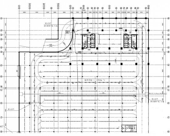 多层住宅楼电气CAD施工图纸（第三类防雷）(屋顶构架平面图) - 1