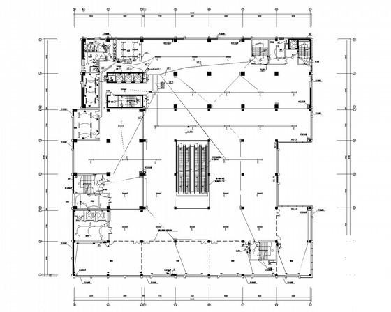 上5层知名商业广场电气CAD施工图纸（甲级院） - 1