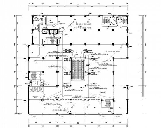 上5层知名商业广场电气CAD施工图纸（甲级院） - 2