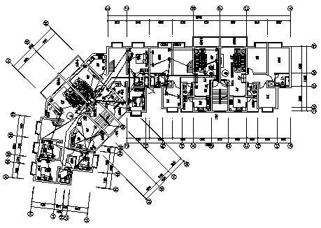 7层底商住宅楼电气CAD施工图纸 - 2