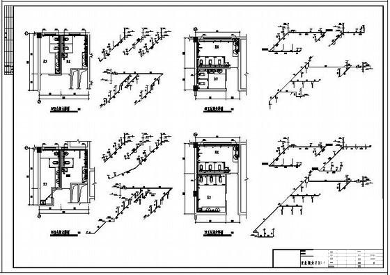 16层酒店给排水CAD图纸(卫生间大样图) - 3