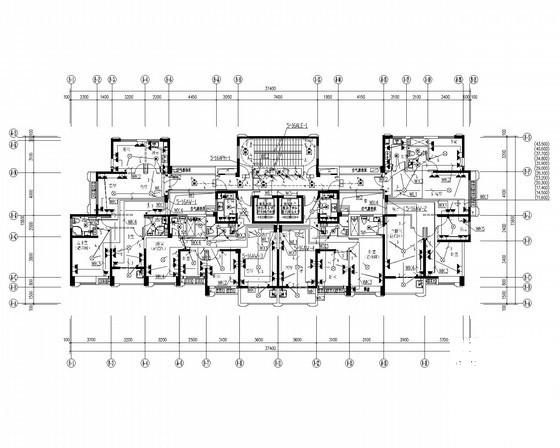 保障性工程高层住宅楼电气CAD施工图纸(消防报警及联动) - 2