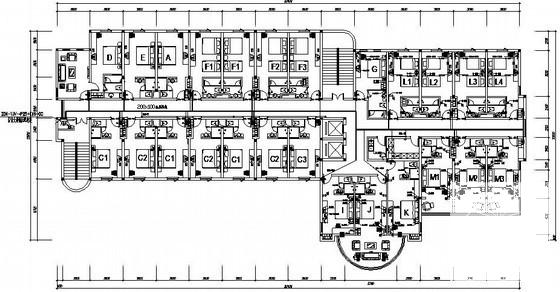 6层快捷酒店电气设计CAD施工图纸 - 2