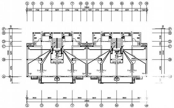 6层混合结构住宅楼电气设计CAD施工图纸 - 2