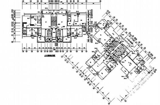 31层广场高层住宅楼给排水CAD图纸 - 1