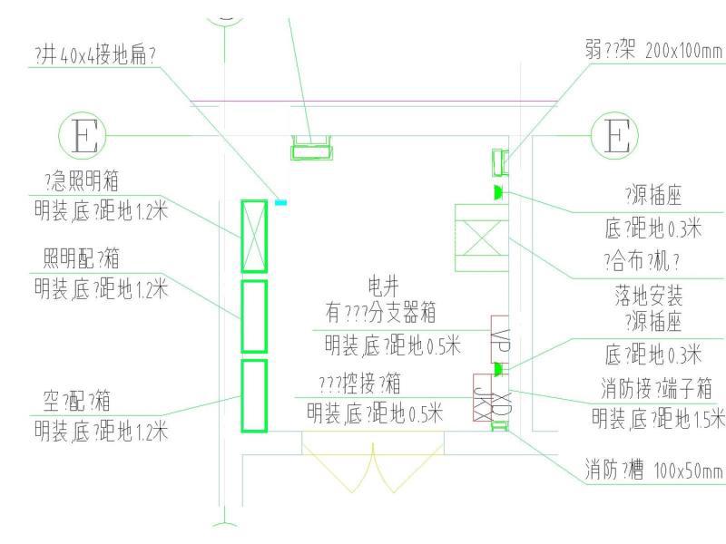 4层商业大厦电气CAD施工图纸（二级负荷）(消防联动控制系统) - 2