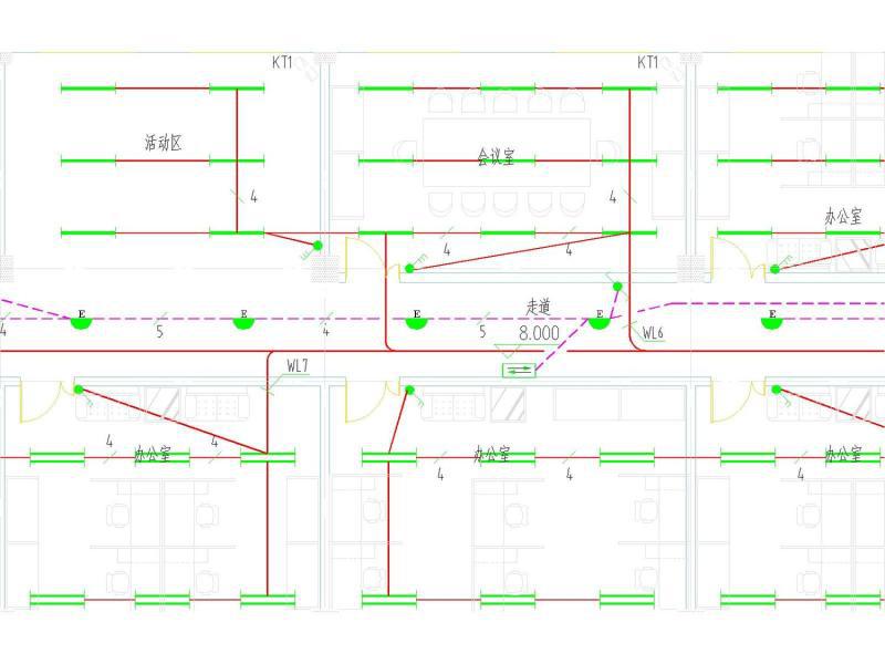 4层商业大厦电气CAD施工图纸（二级负荷）(消防联动控制系统) - 3