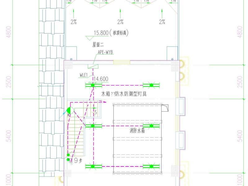 4层商业大厦电气CAD施工图纸（二级负荷）(消防联动控制系统) - 4
