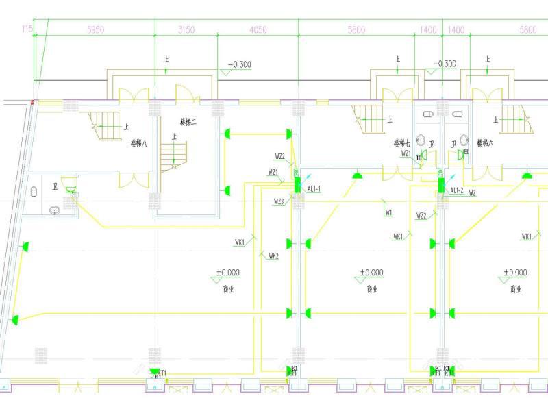 4层商业大厦电气CAD施工图纸（二级负荷）(消防联动控制系统) - 5