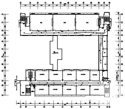 高等学校5层教学楼电气CAD施工图纸(消防报警及联动) - 3