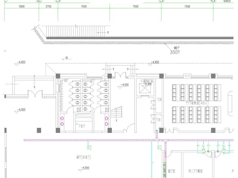 大学6层学院楼电气CAD施工图纸(设备布置图) - 5