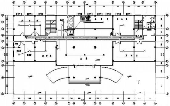 地上7层地下1层办公大楼电气CAD施工图纸 - 3