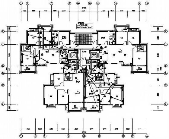 33层小区住宅楼电气CAD施工图纸(火灾自动报警) - 1