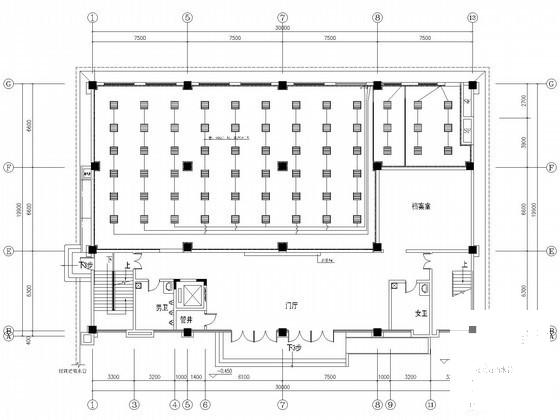 单层多功能机房电气CAD施工图纸（一级负荷） - 3