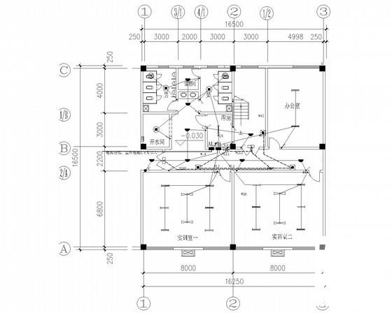 3层教学办公楼电气CAD施工图纸（高3.6米） - 1