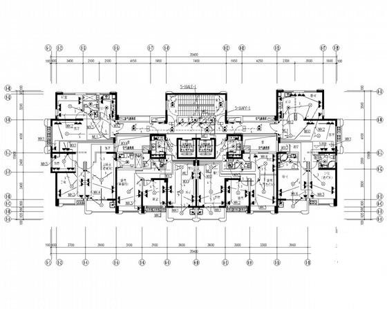 33层住宅楼电气CAD施工图纸(消防报警及联动) - 2