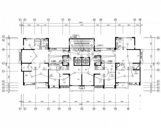 33层住宅楼电气CAD施工图纸(消防报警及联动) - 3
