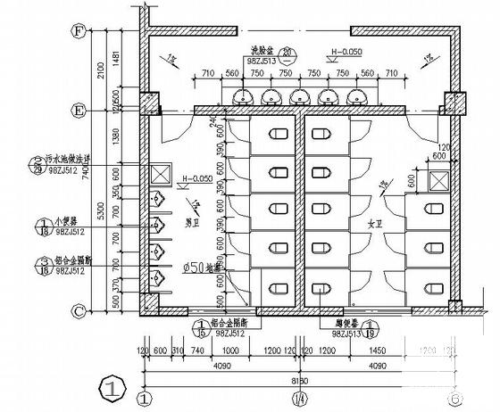 8层小区住宅楼给排水CAD图纸 - 3