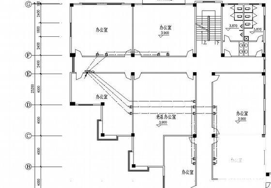 两层办公楼电气CAD施工图纸(照明配电系统) - 4