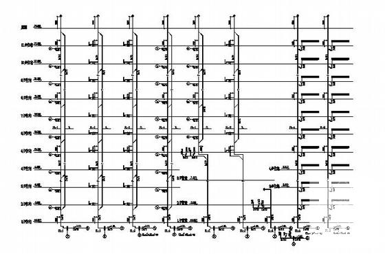 县11层住宅楼给排水CAD图纸 - 2