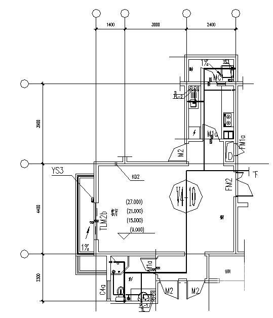 县11层住宅楼给排水CAD图纸 - 3