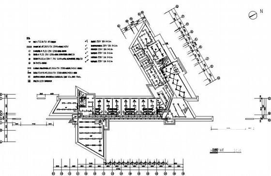管理中心2层大楼办公楼电气CAD施工图纸(防雷接地系统) - 1