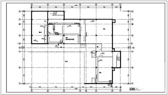国内小区3层物业办公楼给排水CAD图纸(消防水箱设置) - 1