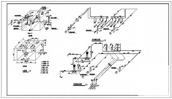国内小区3层物业办公楼给排水CAD图纸(消防水箱设置) - 4