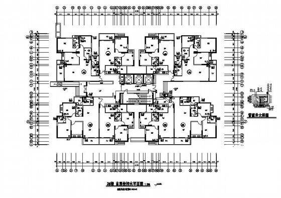 33层住宅楼给排水CAD图纸 - 1