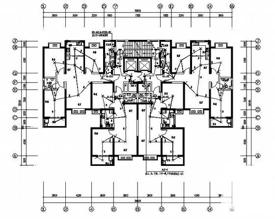 集团32层住宅楼电气CAD施工图纸(火灾自动报警) - 1