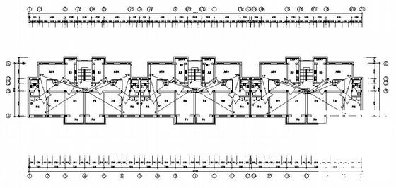 6层砖混结构住宅楼电气CAD施工图纸(防雷接地系统) - 3