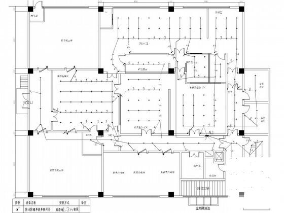 多层餐馆电气照明系统CAD施工图纸 - 1