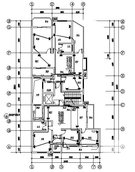 8层住宅楼电气CAD施工图纸(防雷接地系统) - 2