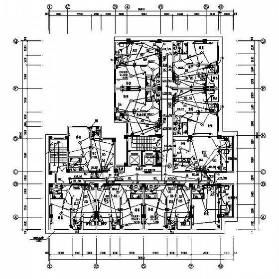 上9层地下1层住宅楼电气CAD施工图纸(防雷接地系统) - 1