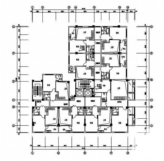 上9层地下1层住宅楼电气CAD施工图纸(防雷接地系统) - 3