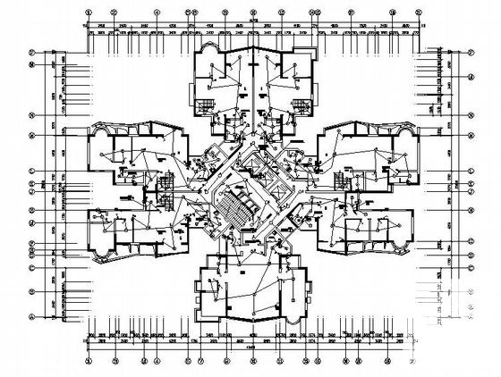 31层住宅楼电气CAD施工图纸（地下1层）(防雷接地系统) - 1