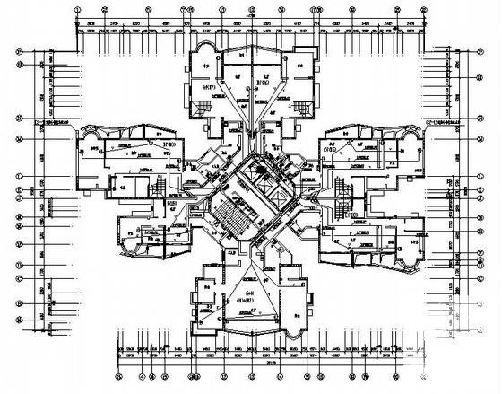 31层住宅楼电气CAD施工图纸（地下1层）(防雷接地系统) - 3