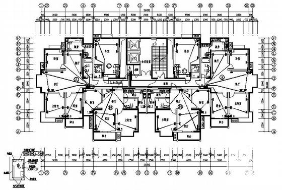 26层住宅楼电气CAD施工图纸（主体高度87米）(火灾自动报警系统) - 2