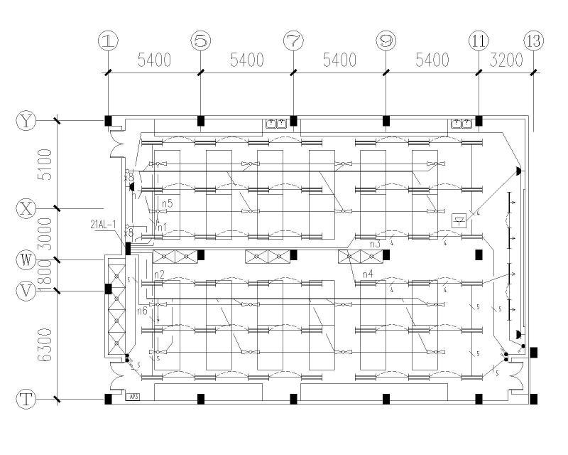 5层综合实验楼电气CAD施工图纸（照明、弱电平面及系统图纸等） - 5