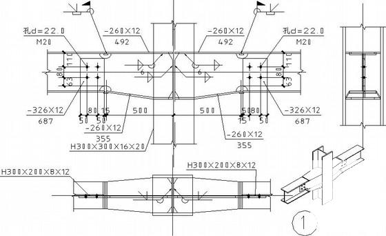 新增独立基础厨房餐厅连廊钢结构CAD施工图纸(平面布置图) - 4