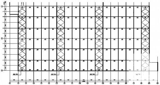 单层独立基础门式刚架厂房结构CAD施工图纸（结构最大跨度20米）(平面布置图) - 1