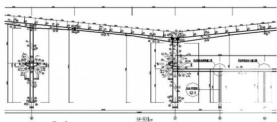 单层独立基础门式刚架厂房结构CAD施工图纸（结构最大跨度20米）(平面布置图) - 2